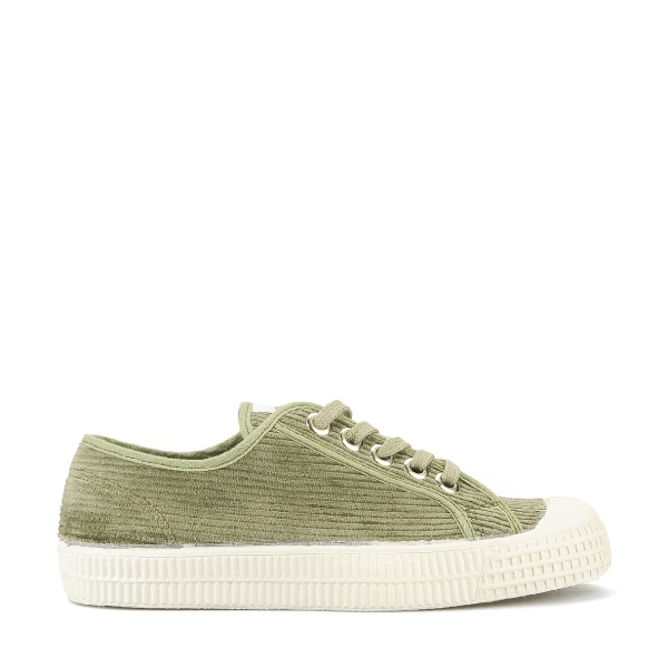 Green Novesta Star Master Corduroy Military Women's Flat Shoes | xA7AeuSjAzM