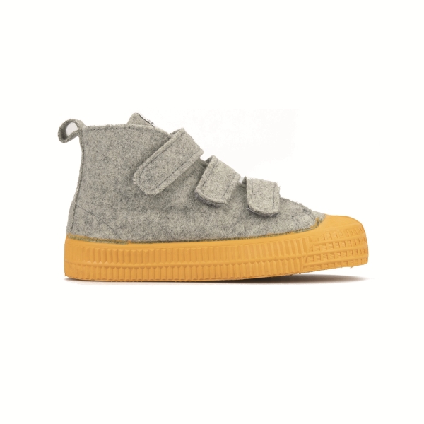 Grey / Yellow Novesta S.D.Kid Vel.Flt / 837 Yello Kids' Sneakers | m1RLTxycSPv